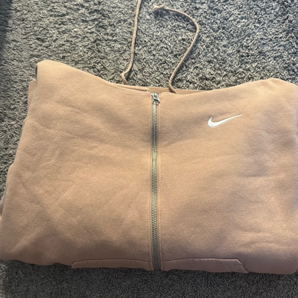 Nike Tan Zip-Up Hoodie - Picture 4 of 4